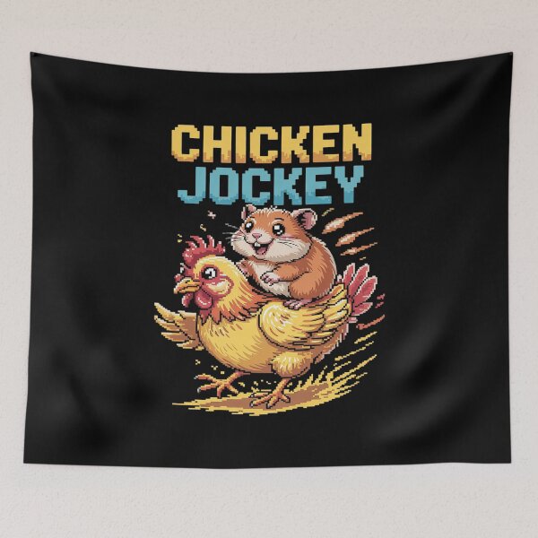 Item preview, Chicken Jockey Capybara Lovers Pixel Art Gamer  designed and sold by CombatTask.