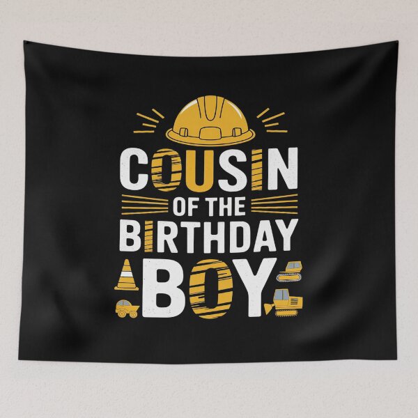 Item preview, Cousin of birthday boy matching family construction party  designed and sold by MythWoot.