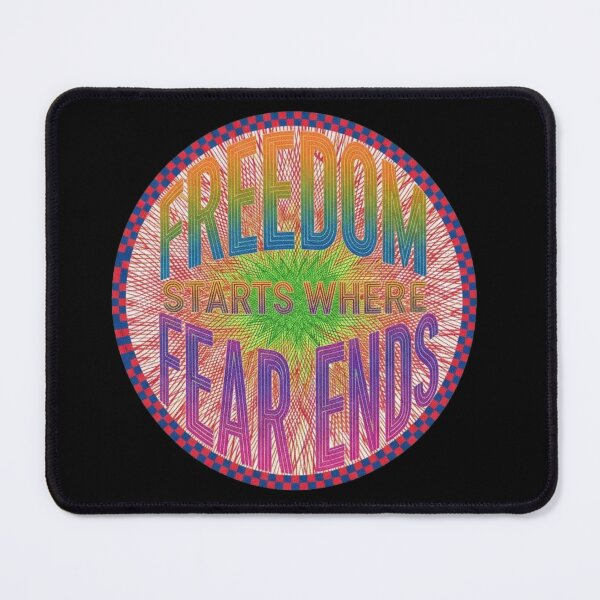 Item preview, Freedom Starts Where Fear Ends – Courage & Self Belief Typography Art designed and sold by SV-Creation.
