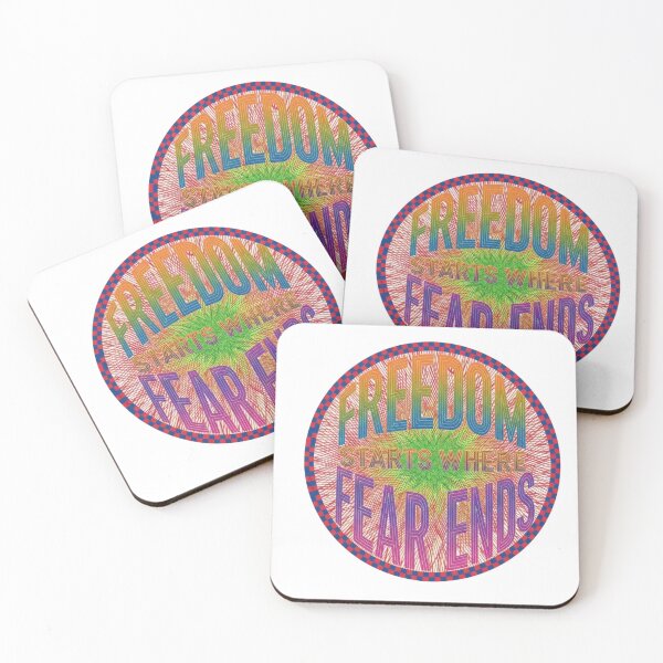 Item preview, Freedom Starts Where Fear Ends – Courage & Self Belief Typography Art designed and sold by SV-Creation.