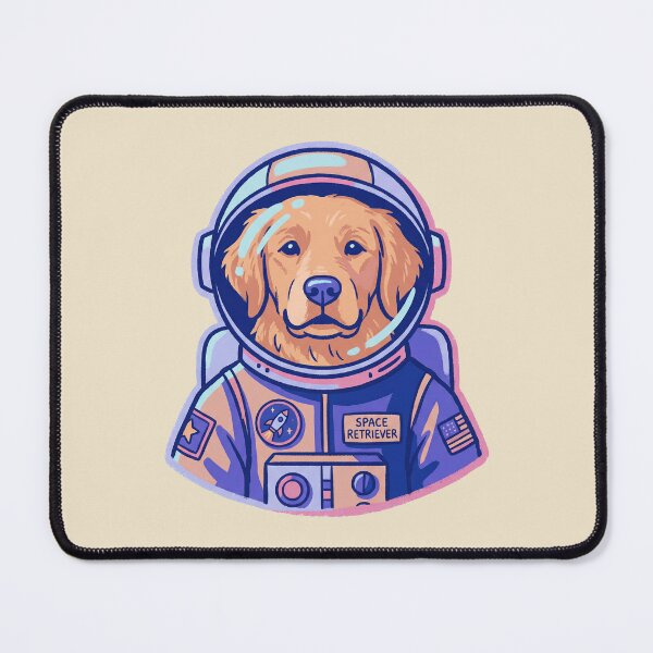 Item preview, Golden Retriever Astronaut, Cute Space Dog Portrait, Cosmic Puppy Illustration designed and sold by Magnificent Lizard.