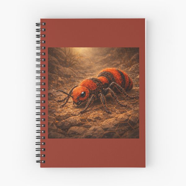 Item preview, Velvet Ant (Cow Killer Wasp) – Elemental Fire Fantasy Insect Art designed and sold by GeoWild Designs.