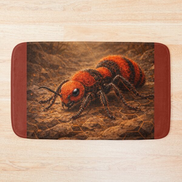 Item preview, Velvet Ant (Cow Killer Wasp) – Elemental Fire Fantasy Insect Art designed and sold by GeoWild Designs.