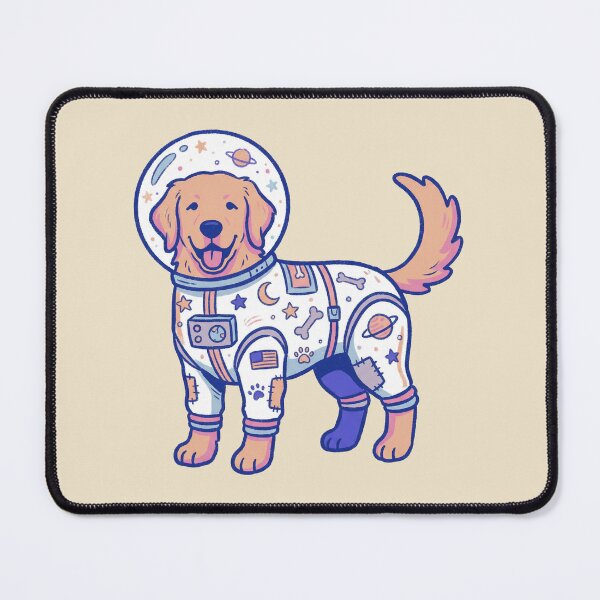 Item preview, Golden Retriever Astronaut, Cute Space Dog with Stars and Planets Pattern designed and sold by Magnificent Lizard.