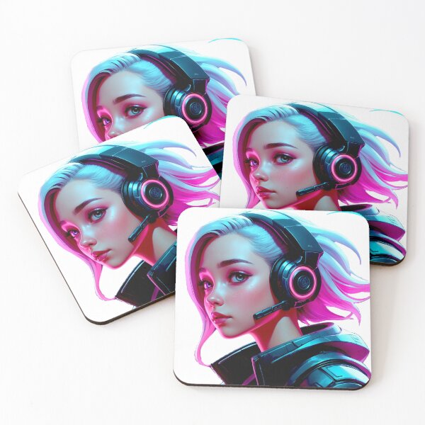 Item preview, Neon Echo: Cyber Gamer Girl designed and sold by SSeller2025.