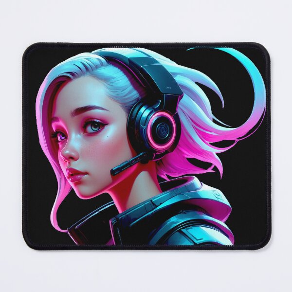 Item preview, Neon Echo: Cyber Gamer Girl designed and sold by SSeller2025.