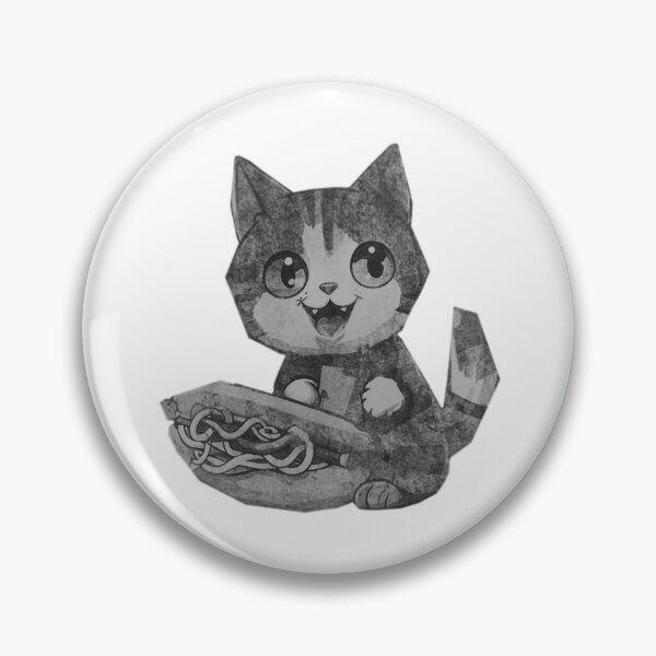 Item preview, Cute Cat Eating Hotdog designed and sold by kinpirks.