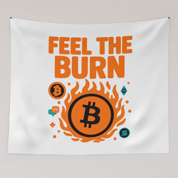 Item preview, Feel the Burn – Crypto Fire Design designed and sold by BitCrop.