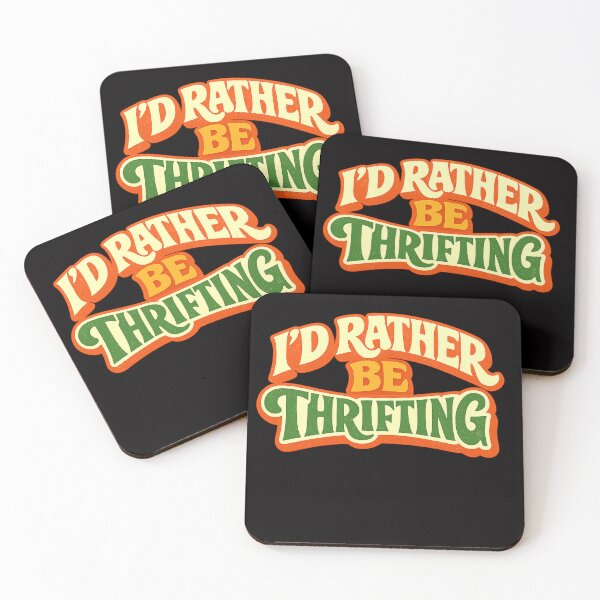 Item preview, I'd Rather Be in a Thrift Store – Vintage 70s Typography | Thrifting & Secondhand designed and sold by FrameFlow.