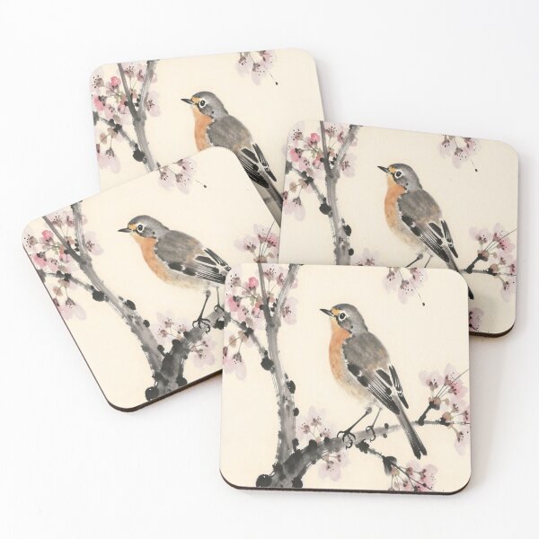 Item preview, Robin In Cherry Blossom designed and sold by ArtHistoryPrint.