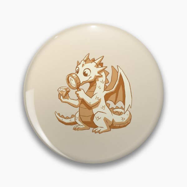 Item preview, Gemologist Dragon Inspecting Diamond, Cute Cartoon Fantasy Mineral Expert designed and sold by Magnificent Lizard.