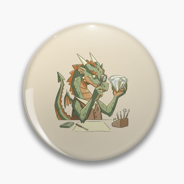 Item preview, Gemologist Dragon Examining Diamond, Professional Jewelry Appraiser Fantasy Art designed and sold by Magnificent Lizard.