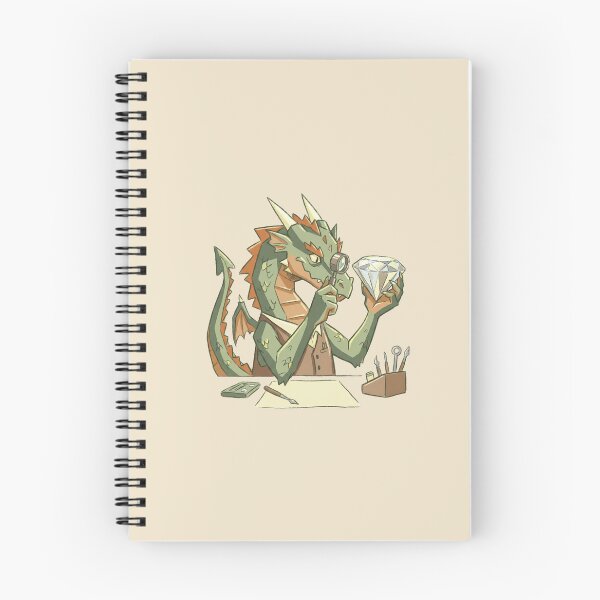 Item preview, Gemologist Dragon Examining Diamond, Professional Jewelry Appraiser Fantasy Art designed and sold by Magnificent Lizard.