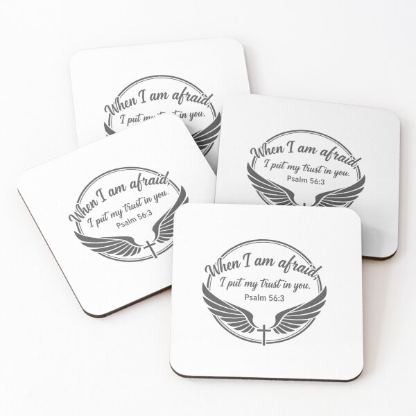 Item preview, When Afraid Trust God Bible Verse Wings Emblem designed and sold by DeusInk.