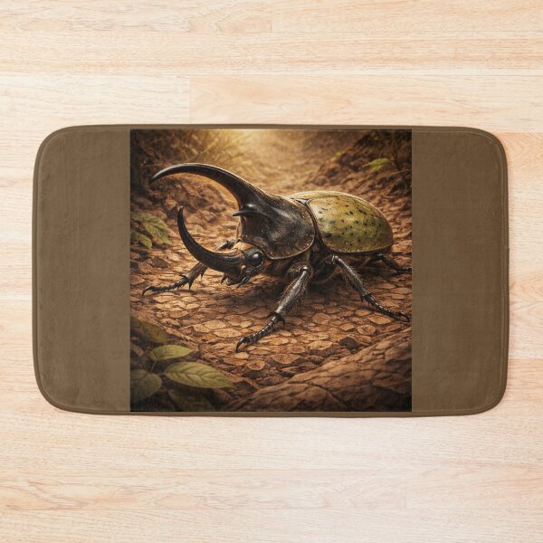 Item preview, Rhinoceros Beetle – Armoured Earth Fantasy Insect Art designed and sold by GeoWild Designs.