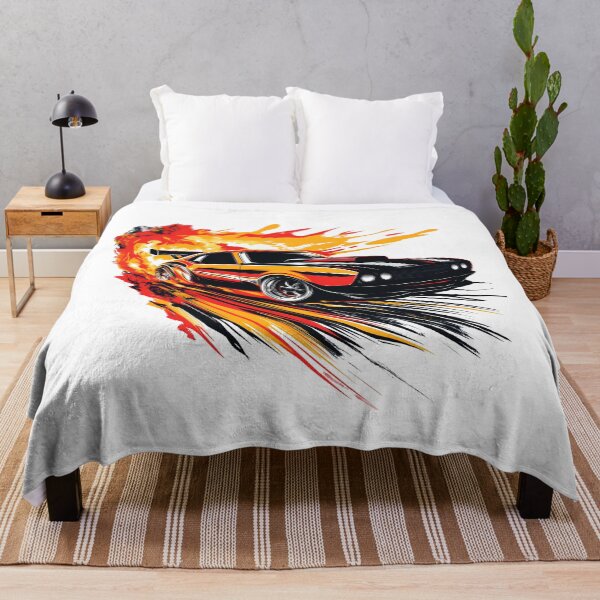 Item preview, Street Racing Drift Car - Flaming Muscle Car Speed Art by Design Artistia designed and sold by DesignArtist.ia.