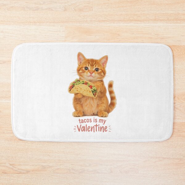 Item preview, valentine cat _ Tacos is my valentine _ valentines day kitten designed and sold by Grace-Cop.