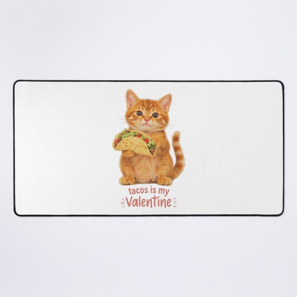Item preview, valentine cat _ Tacos is my valentine _ valentines day kitten designed and sold by Grace-Cop.