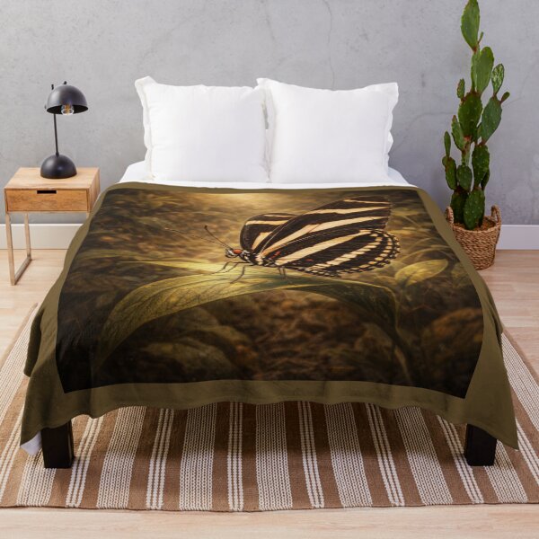 Item preview, Zebra Longwing Butterfly – Golden Forest Fantasy Insect Art designed and sold by GeoWild Designs.