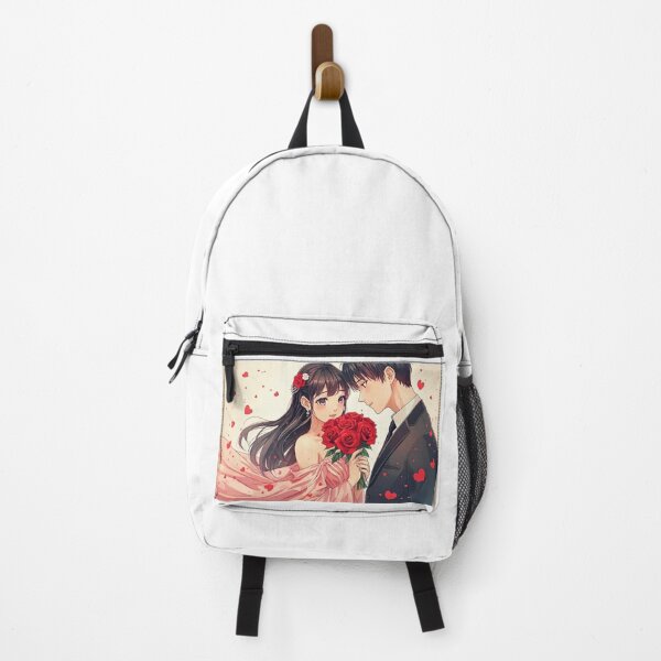 Item preview, Cute Couple Anime Style with Red Roses designed and sold by boba girlie.