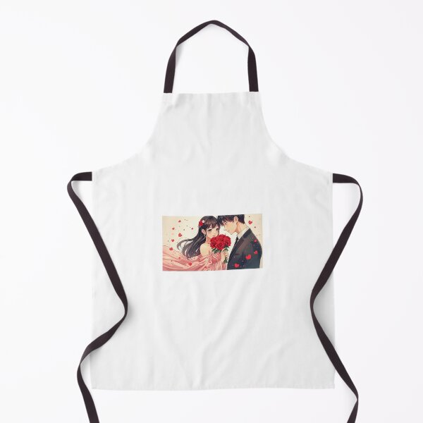 Item preview, Cute Couple Anime Style with Red Roses designed and sold by boba girlie.