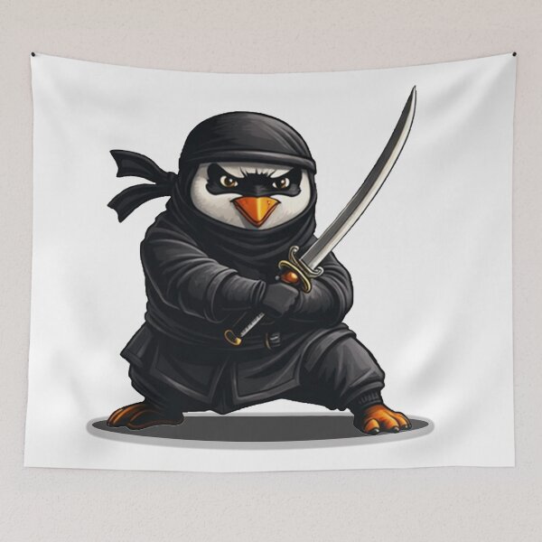 Item preview, Ninja Penguin - The Art of the Cute and Stealthy Warrior designed and sold by Ach&Koor.