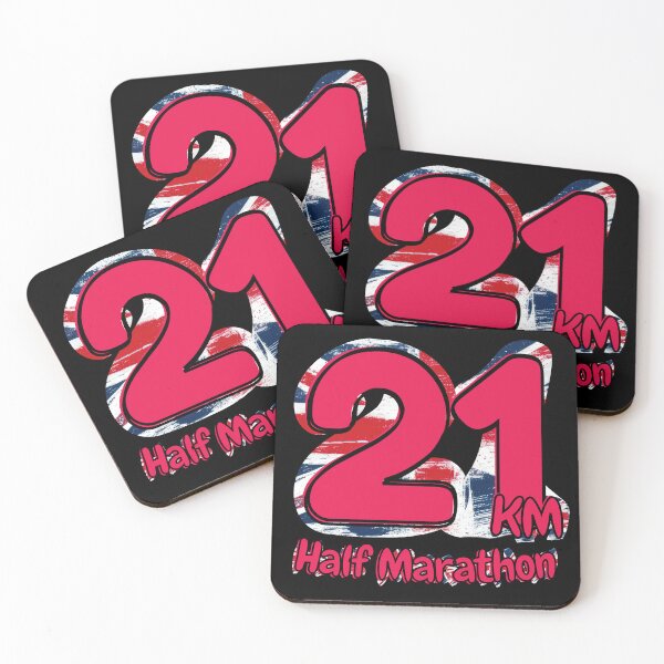 Item preview, Half Marathon 21Km Running Achievement - United Kingdom - Power Pink designed and sold by NineSevenFour.