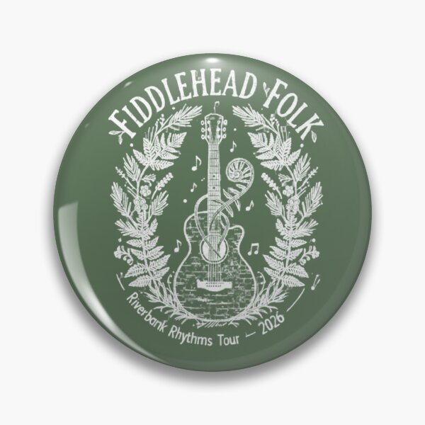 Artikelvorschau, Maine Folk Music Band - Fiddlehead Folk 2026 Tour Grafik entworfen und verkauft von Rhythm Thru Art .