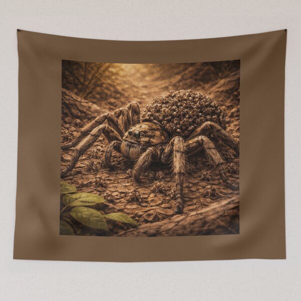 Item preview, Wolf Spider Mother – Earthbound Nature Fantasy Art designed and sold by GeoWild Designs.