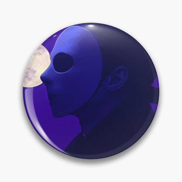 Item preview, Masked Figure and Full Moon in Surreal Purple Night Concept designed and sold by TIA-shop.