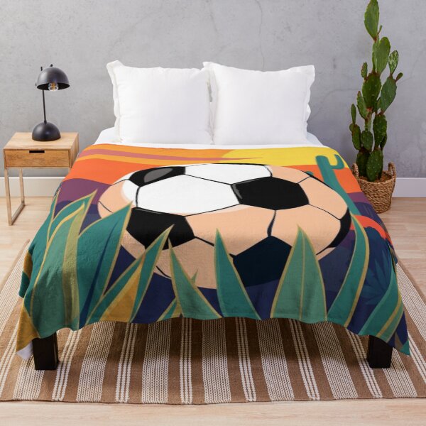 Item preview, Mexican Folk Art Soccer - Agave and Cactus Desert Sunset designed and sold by HappySproutArt.