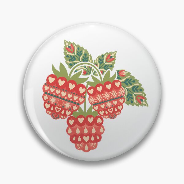 Item preview, Raspberry Cluster – Scandinavian Folk Art by heidiannemorris © designed and sold by FOLK ART FUSION.