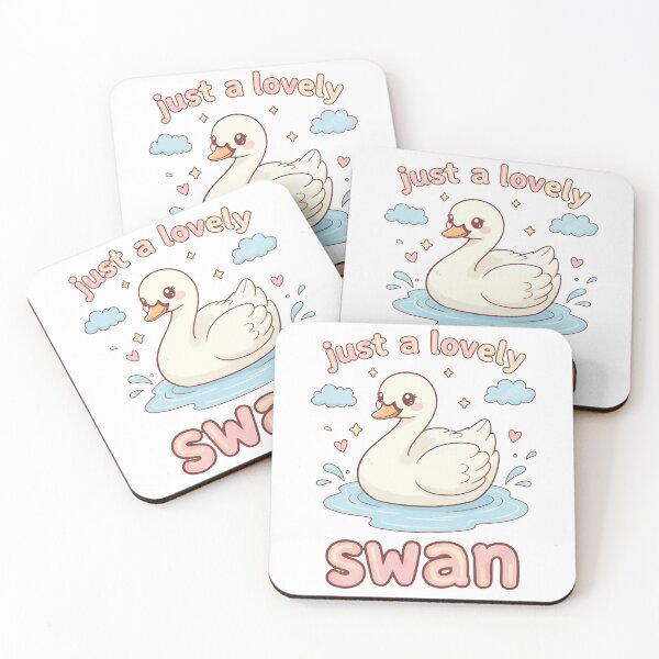 Item preview, Just A Lovely Swan Cute Pink Silly Swan Valentine Design designed and sold by AnimaThread.