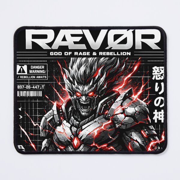 Item preview, RAEVOR God of Rage and Rebellion Cyberpunk Anime - Futuristic Mecha War Robot Aesthetic - Edgy Dystopian Streetwear Graphic for Hoodies & Posters - Unleash The Fury Dark Manga Warrior Design designed and sold by Vivaan Studio.