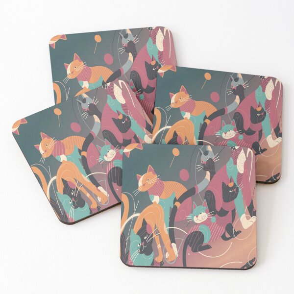 Item preview, Someone Is Watching You — Abstract Colorful Cats designed and sold by DesignbyDizdar.