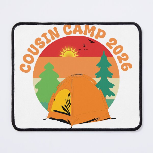 Item preview, Cousin Camp 2026 T-Shirt – Sunset Camping Family Reunion Design designed and sold by PixelWaveBD.
