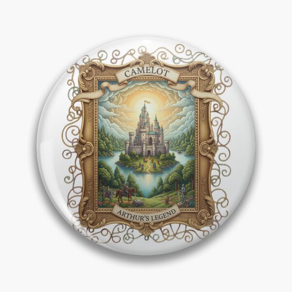 Item preview, Camelot: The Once and Future King Arthurian Legend Vintage King Arthur & Camelot Castle Illustration designed and sold by Gurjeetpixelart.