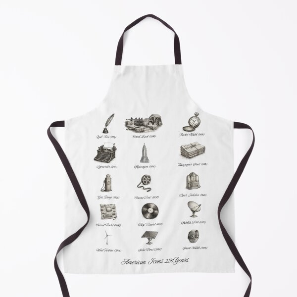 Item preview, American Icons — 250 Years of Innovation & Culture (Vintage Timeline Illustration) designed and sold by RomeoSketches.