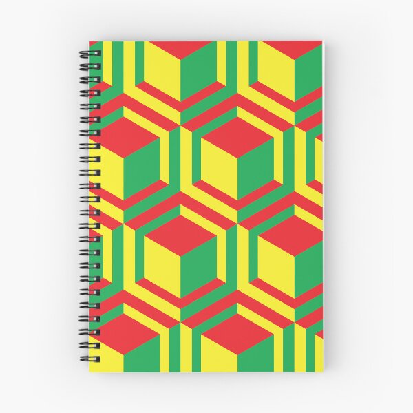 Item preview, 3D Rectangle Pattern in Reggae Colors – Red Yellow Green Geometric Design designed and sold by simpledarkwavewisdom.