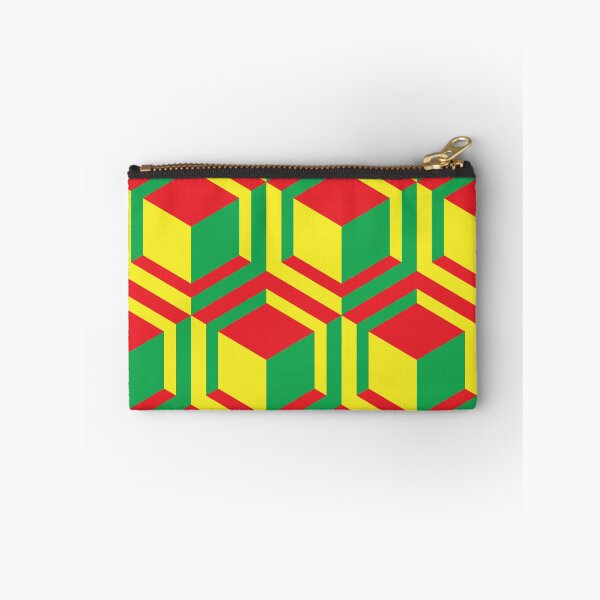 Item preview, 3D Rectangle Pattern in Reggae Colors – Red Yellow Green Geometric Design designed and sold by simpledarkwavewisdom.