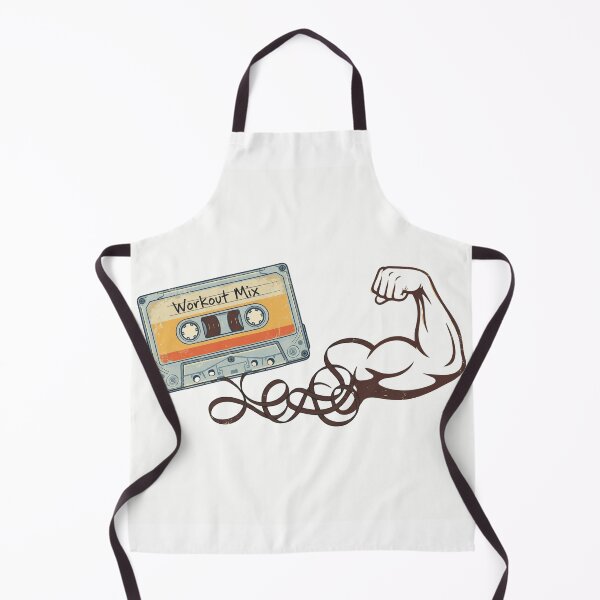 Item preview, Retro Workout Mix Cassette Muscle Illustration designed and sold by Bmd4Fitness.