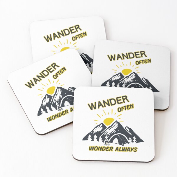 Item preview, Wander Often Wonder Always Camping Quote designed and sold by Inkworksbyshery.