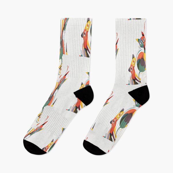 Item preview, Gaze of Love — Colorful Abstract Cats designed and sold by DesignbyDizdar.