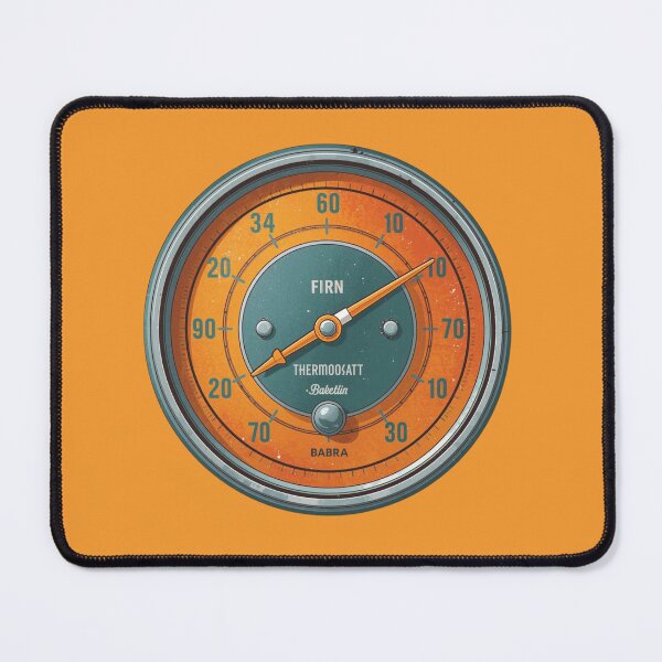 Item preview, Vintage round gauge thermometer with retro dials designed and sold by Rue Market.