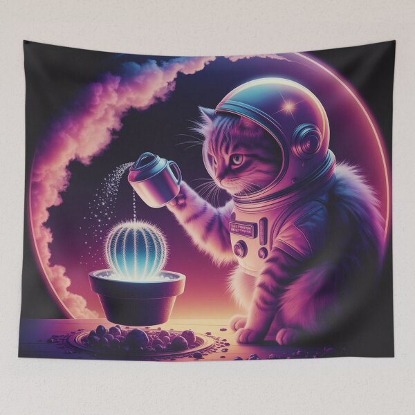 Item preview, Cosmic Cat Gardener - Space Aesthetic designed and sold by Thompika.