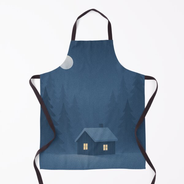 Item preview, Cozy Winter Cabin in Snowy Pines with Moon designed and sold by Fernova.