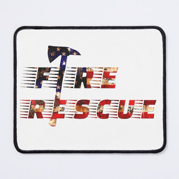 Item preview, Fire Rescue USA Flag Firefighter Axe Design designed and sold by GetGoodFit.