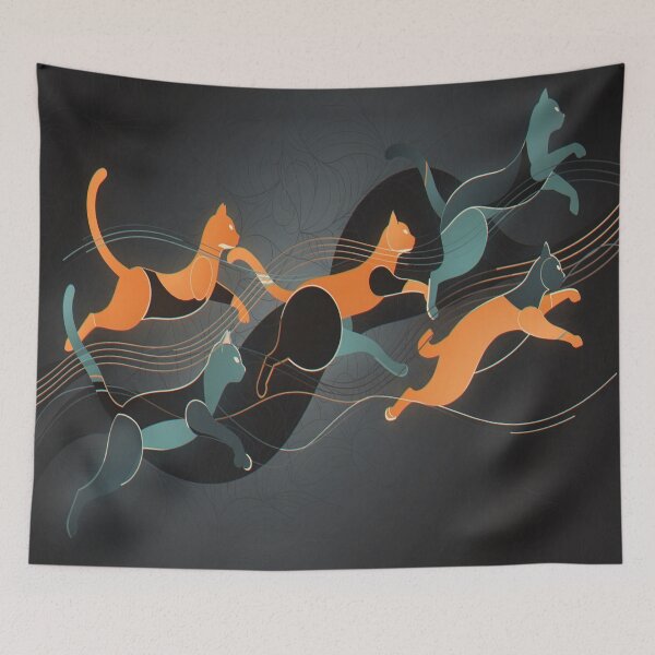 Item preview, Modern Abstract Cats designed and sold by DesignbyDizdar.