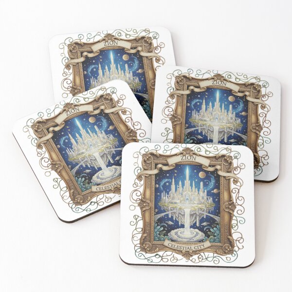 Item preview, Zion Celestial City: Ethereal Floating Castle Space Art ​Vintage Zion Heaven City: Cosmic Fantasy Illustration designed and sold by Gurjeetpixelart.