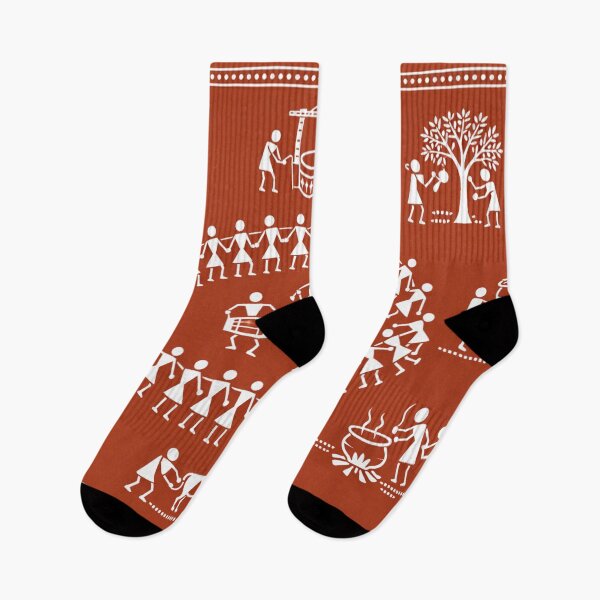 Item preview, Warli Tarpa Festival Print – Folk Dance Panorama designed and sold by Planthem.